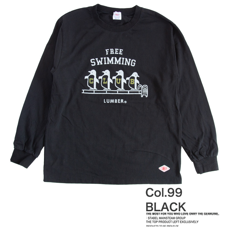 LUMBER 公式 262382 FREE SWEMMING CLUB  ロングＴシャツ