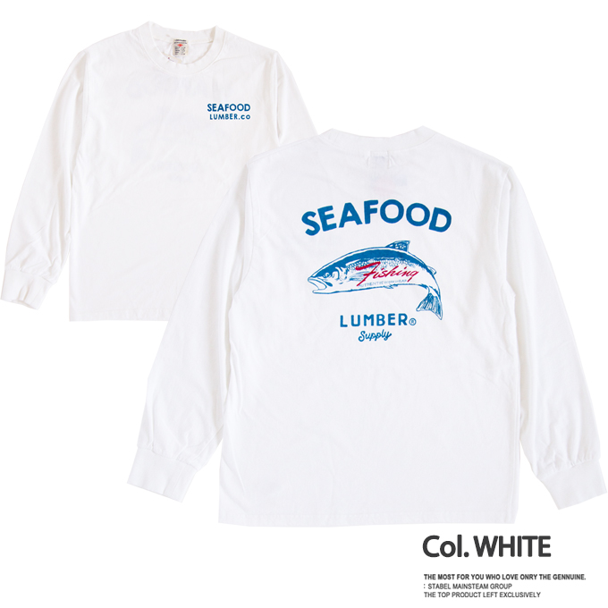 【LUMBER】プリントロングTシャツ SEAFOOD