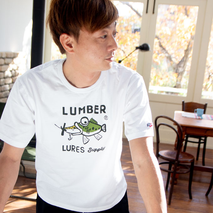 入荷now 安全 LUMBER / 【LUMBER】丸呑みルアー T-SHIRTS 241282 帽子